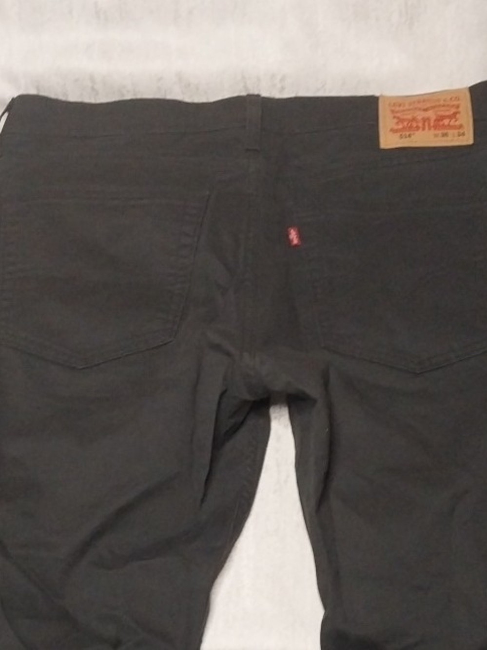 Levi's 514 Men’s Black Slim Straight Jeans with Red Tab 36x34